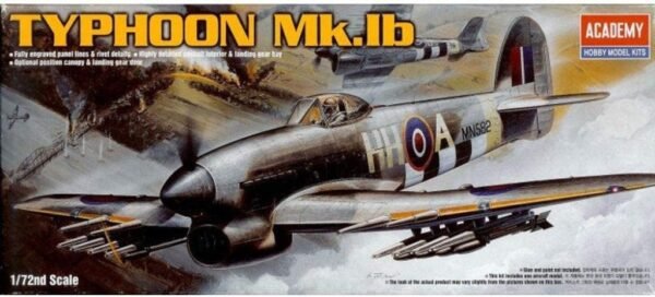 Academy Hobby Model Kits Scale Model : Airplane & Jet Kits (1/72 Hawker Typhoon Mk.ib)