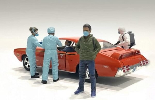 American Diorama Hazmat Crew - Figure V, Blue 76371 - 1/24 Scale Figurine - Diorama Accessory