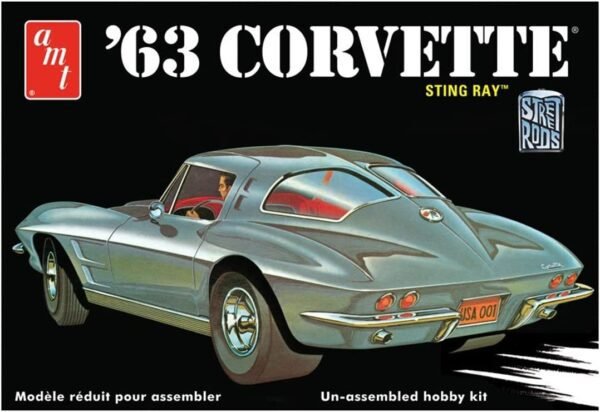 AMT 1:25 Scale 1963 Chevy Corvette Model Car (AMT861)