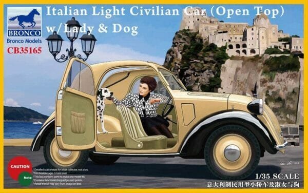 Bronco CB35165 - 1/35 Italian Light Civilian car with Lady and Dog