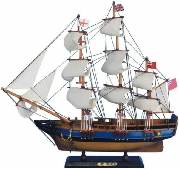 Hampton Nautical Wooden HMS Bounty Tall Model Ship, 20"