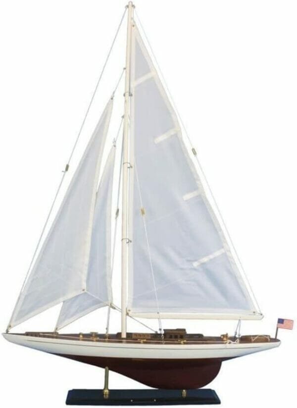 Hampton Nautical Wooden Ranger Model Sailing Yacht, 35"