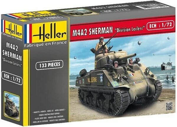 Heller M4A2 Sherman 'Division Leclerc' Vehicle Model Building Kit