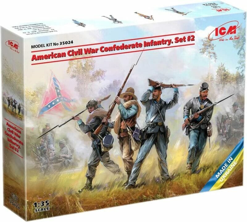 ICM 35024 American Civil War Confederate Infantry. Set #2 - Scale Model ...