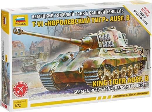 Zvezda 5023 - 1/72 German King Tiger Ausf B Henschel Turret Heavy Tank ...