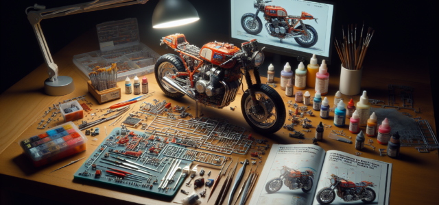 building plastic motorcycle model kits