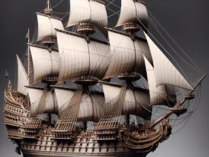 >Wooden Sails Ship